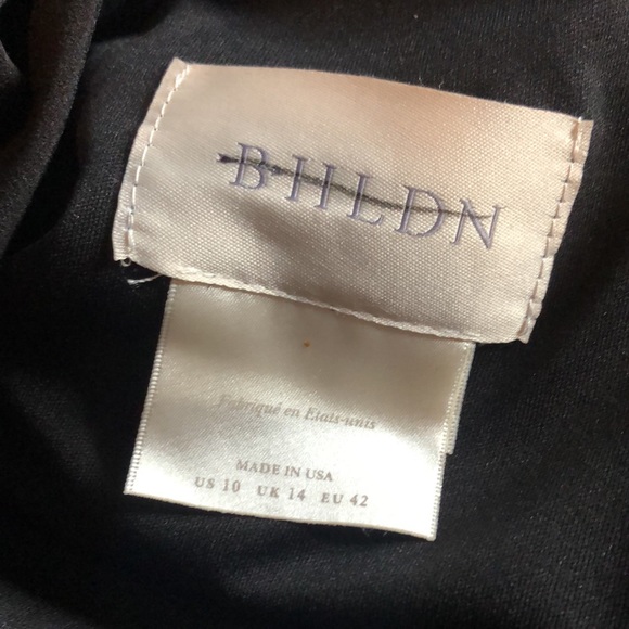 BHLDN Anthropologie Valdis Dress Black midi NEW - Picture 9 of 10